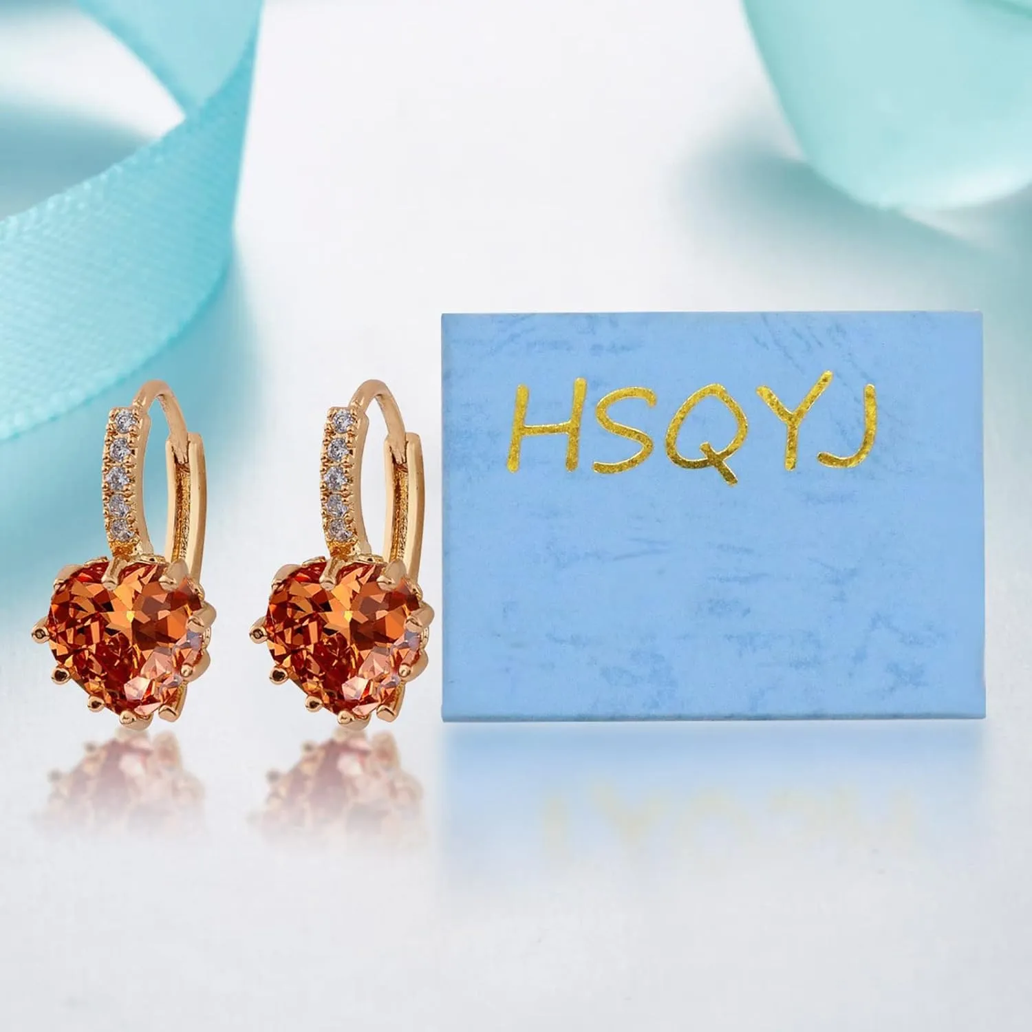 Crystal Square Cushion Drop Leverback Earrings Gold Pated Hypoallergenic Cute Dangle Earring Fashion Jewelry for Women