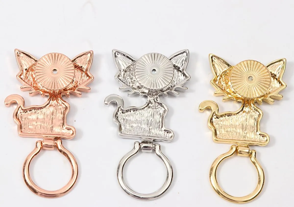 Cute Cat Magnetic Eyeglass Holder for Unisex Adult