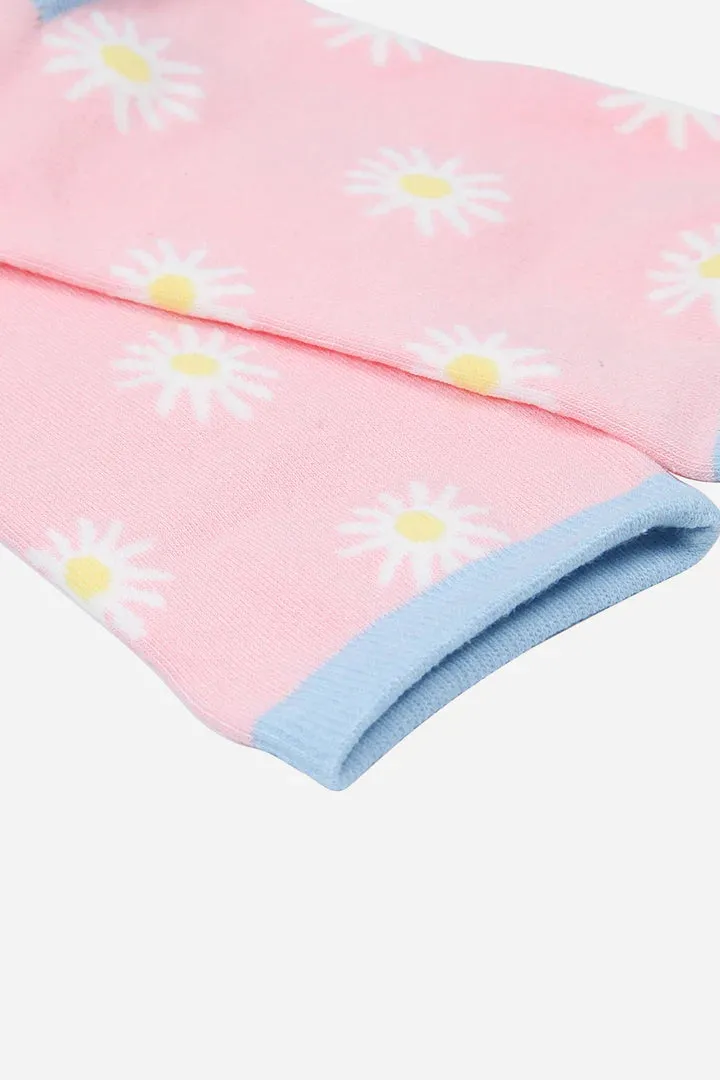 Daisy Print Bamboo Socks