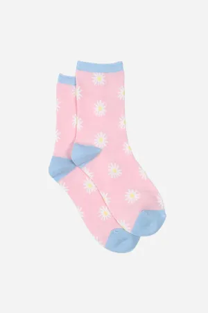 Daisy Print Bamboo Socks