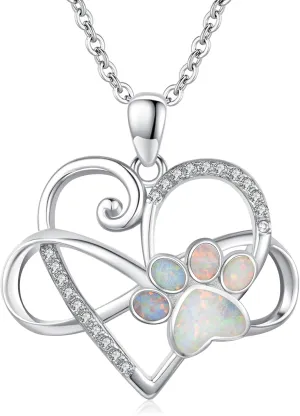 Dog Cat Necklace Pendant 925 Sterling Silver Pet Jewelry Gifts for Women