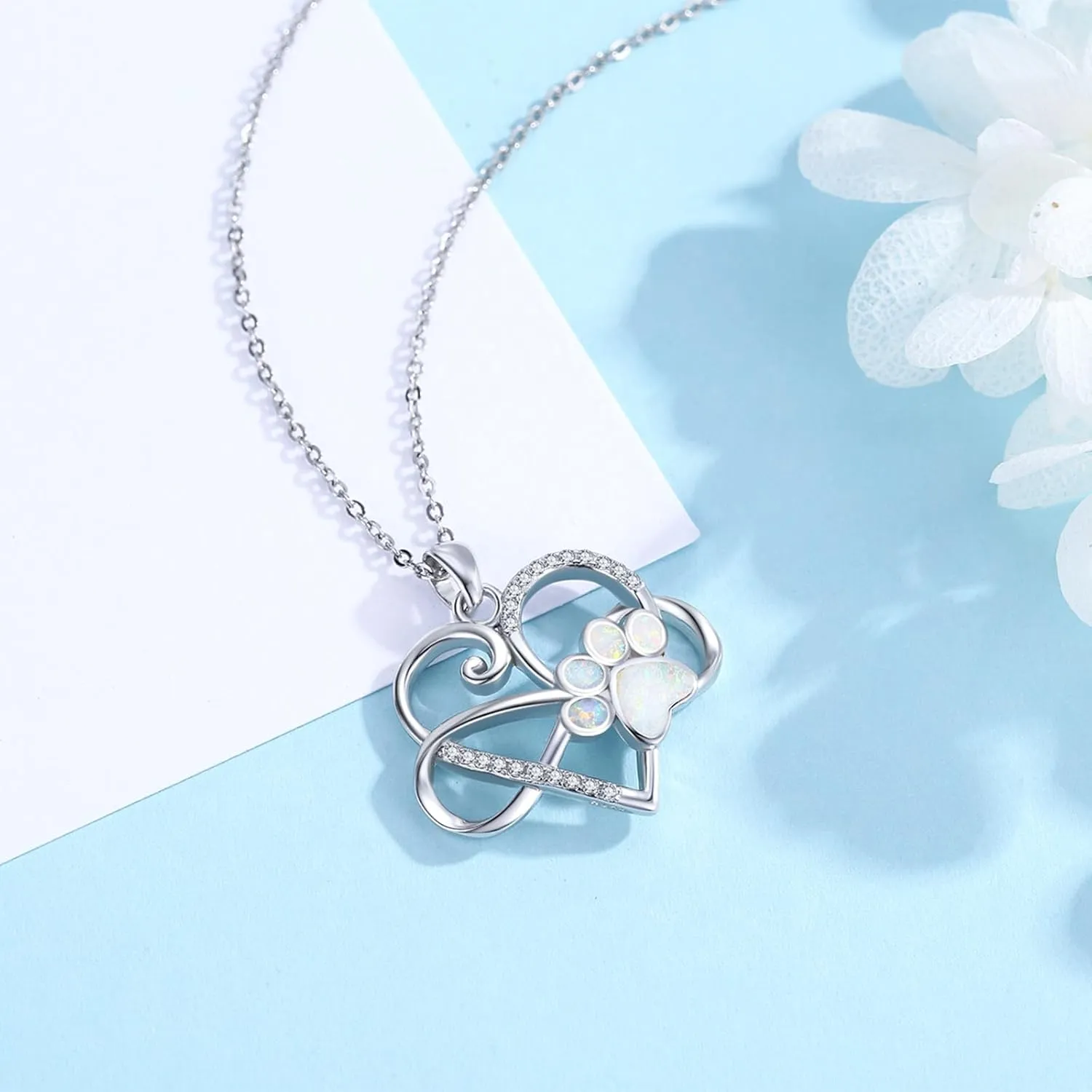 Dog Cat Necklace Pendant 925 Sterling Silver Pet Jewelry Gifts for Women