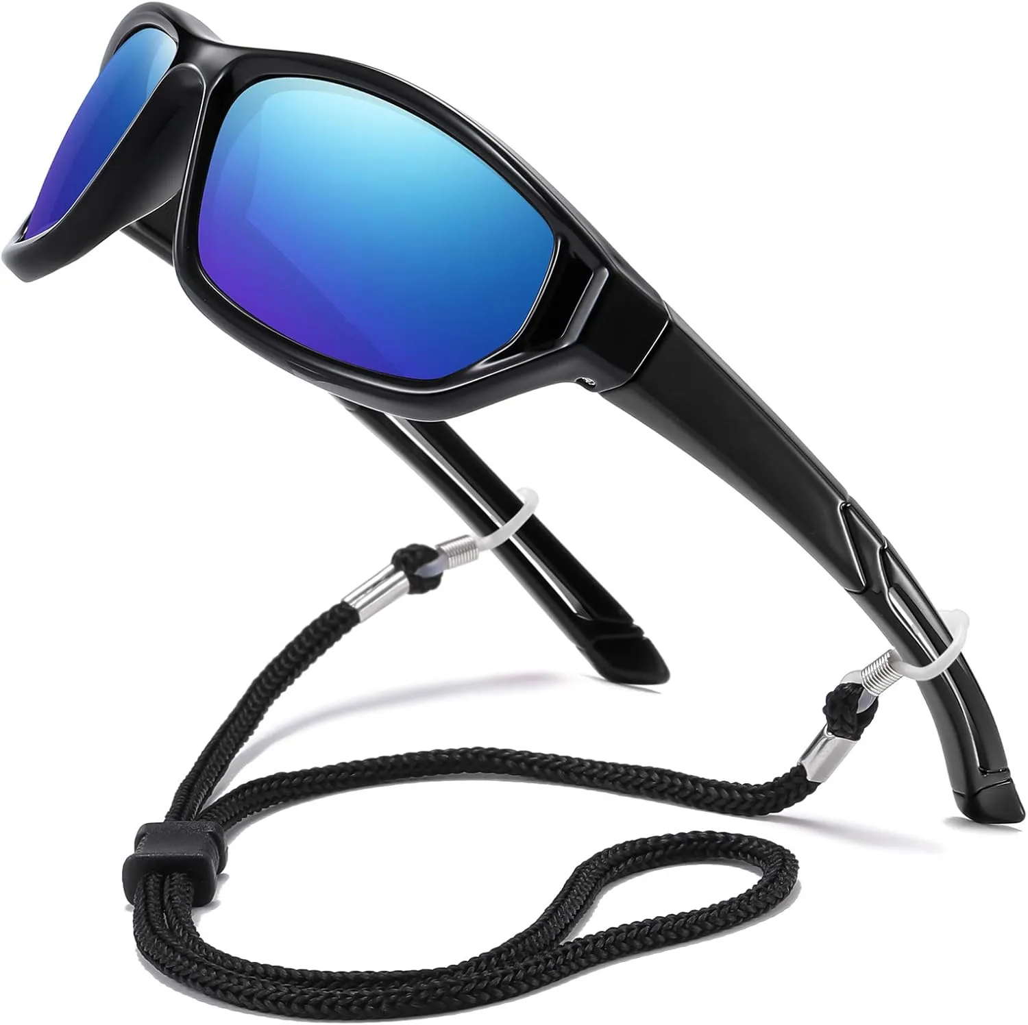 DUCO Polarized Kids Sunglasses with Strap for Boys Girls Youth Sports Baseball Sunglasses 100% UV Protection K029