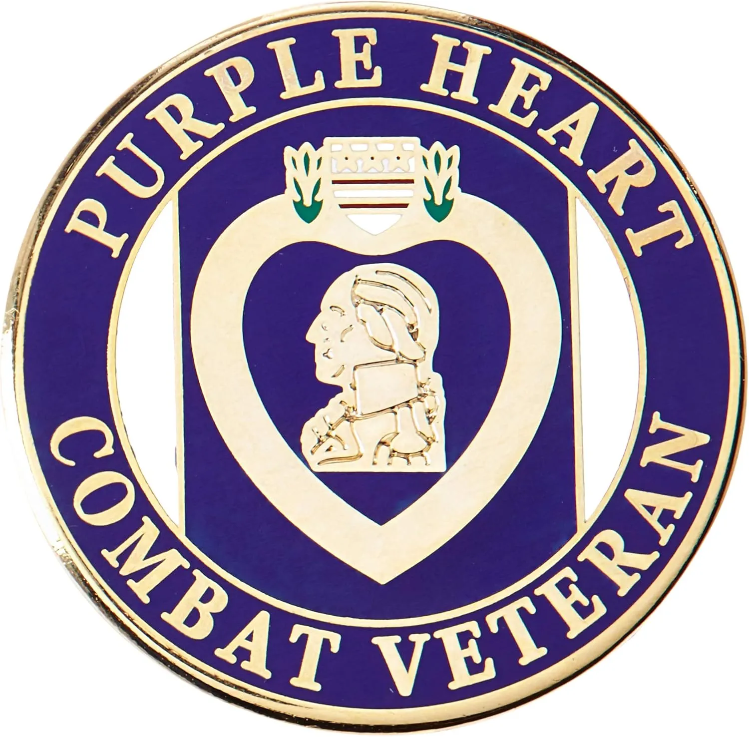EagleEmblems P14682 Pin-Purple Heart, Combat Veteran (1'')