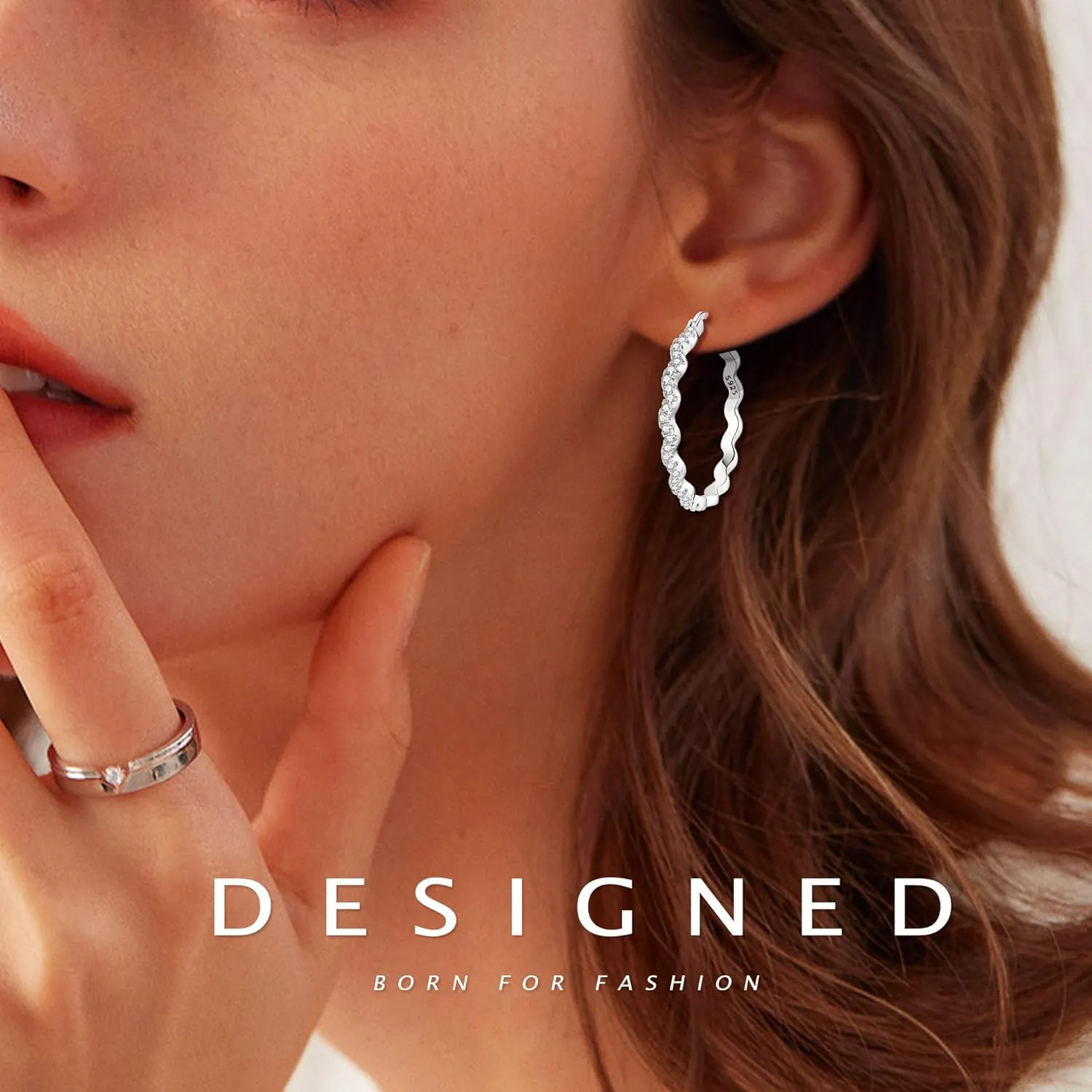 Earring for Women, 925 Sterling Silver Hoop Earring Jewelry, Fashion Graduation Birthday Gifts for Girls Teen