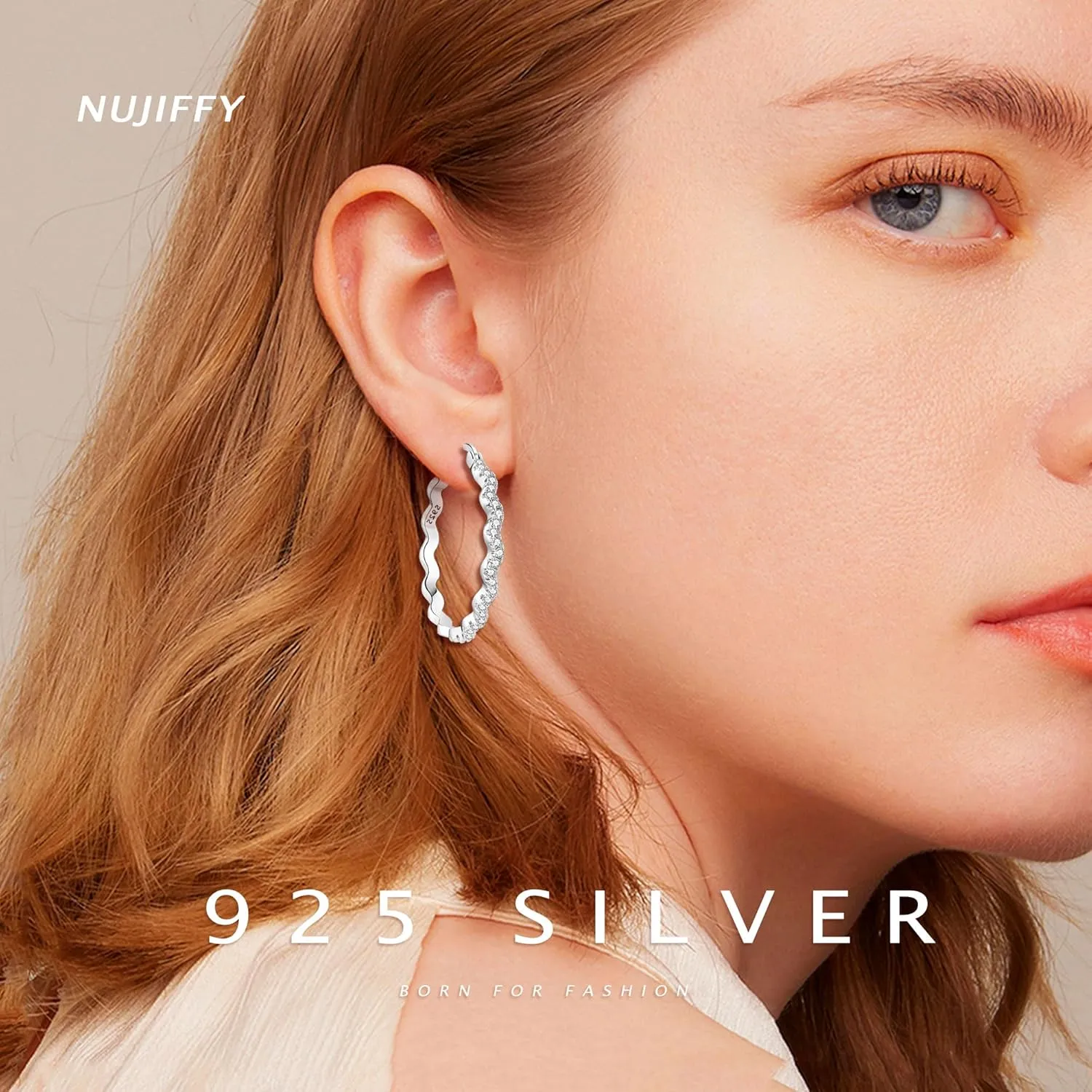 Earring for Women, 925 Sterling Silver Hoop Earring Jewelry, Fashion Graduation Birthday Gifts for Girls Teen
