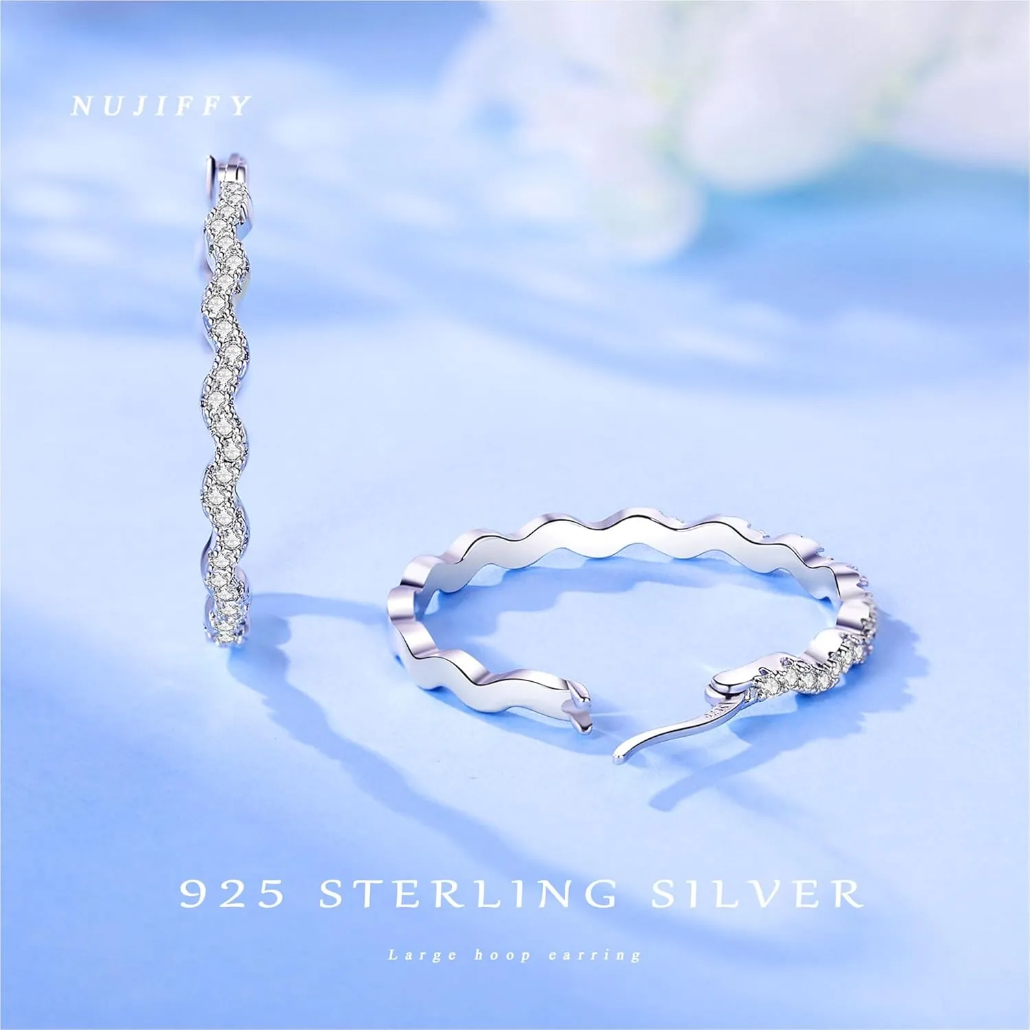 Earring for Women, 925 Sterling Silver Hoop Earring Jewelry, Fashion Graduation Birthday Gifts for Girls Teen