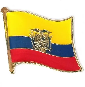 Ecuador National Flag International Travel Small Pins Enamel Made Metal Souvenir for Hat Clothes Backpack