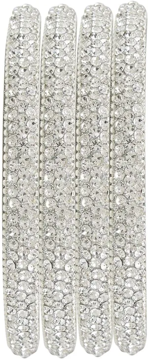 Efulgenz Crystal Bangles for Women Indian Rhinestone Bracelet Bangle Set Stone Bangles Wedding Bridal Bracelet Jewellery Bollywood Bangle Set