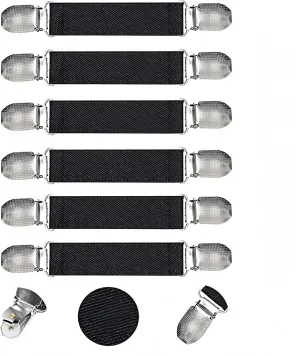 Elastic Hat Clips for Travel,Mitten Clips for Kids, Stainless Steel Elastic Glove Keeper Clips for Kids, Toddlers, Adults, Easy to Use Winter Mitten Clips, No More Lost Gloves (6)