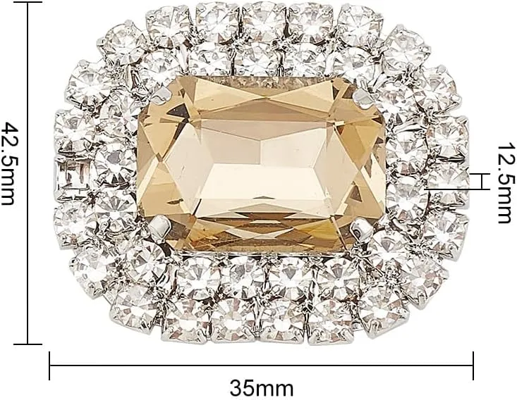 Elegant Alloy Rhinestone Shoe Decorations - Crystal Shoe Buckles & Clips for Wedding, Bridal, Craft, Jewelry, Heels, Clothing, Bags, Hats, Dress Decor