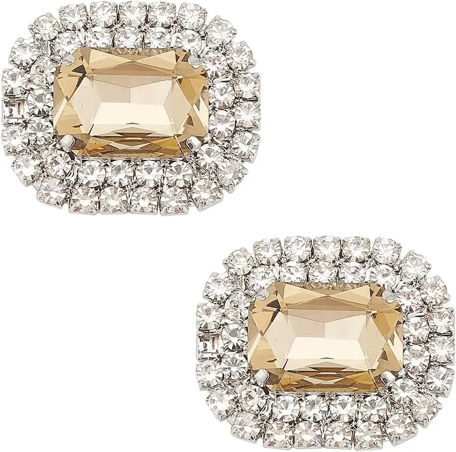 Elegant Alloy Rhinestone Shoe Decorations - Crystal Shoe Buckles & Clips for Wedding, Bridal, Craft, Jewelry, Heels, Clothing, Bags, Hats, Dress Decor