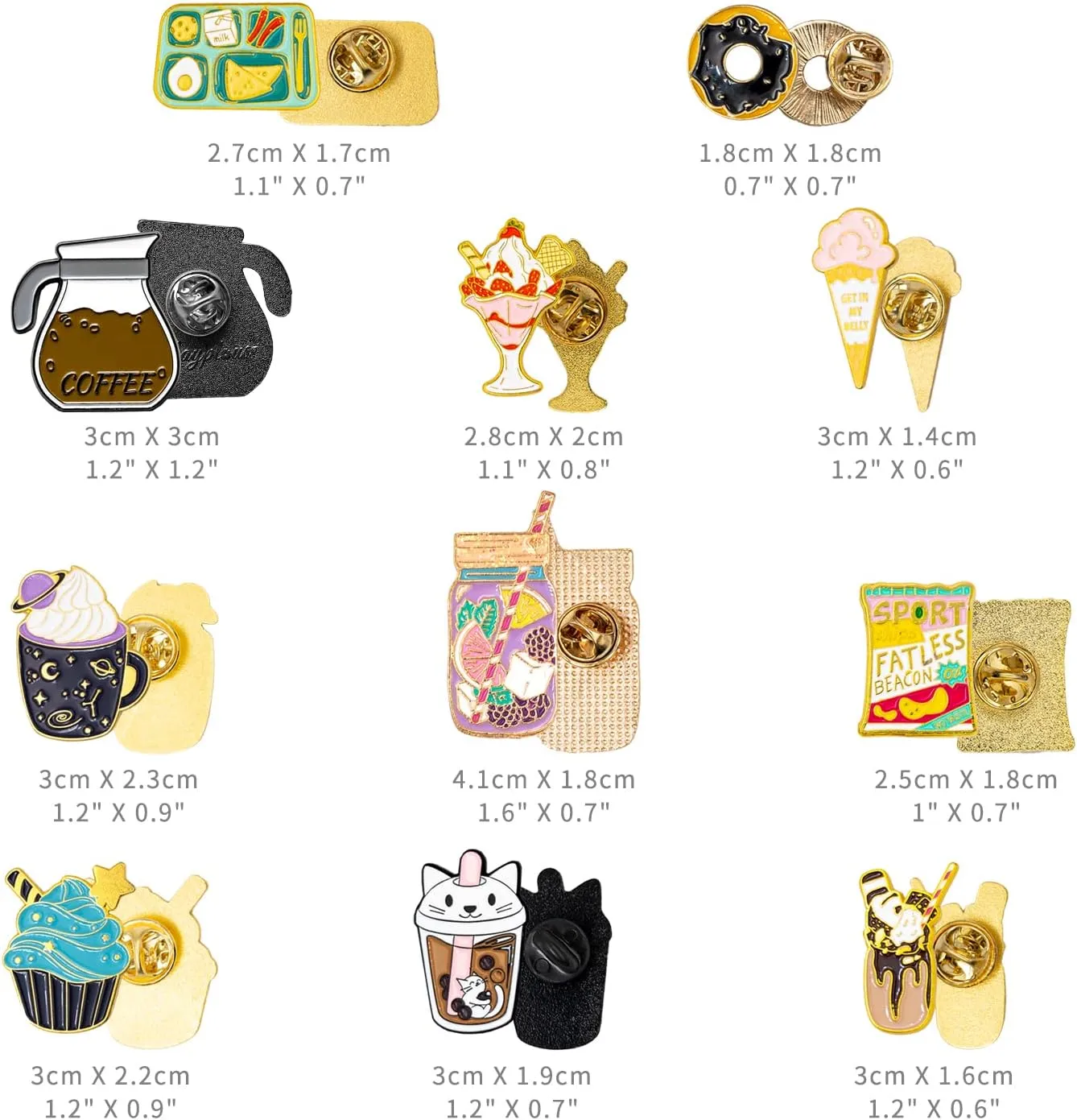 Enamel Pin Badges Brooch Pins Badges Metal Badge Pins Fashional Accessory for Women Teenager Suitable for Clothing Bags Jackets DIY Crafts