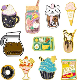 Enamel Pin Badges Brooch Pins Badges Metal Badge Pins Fashional Accessory for Women Teenager Suitable for Clothing Bags Jackets DIY Crafts