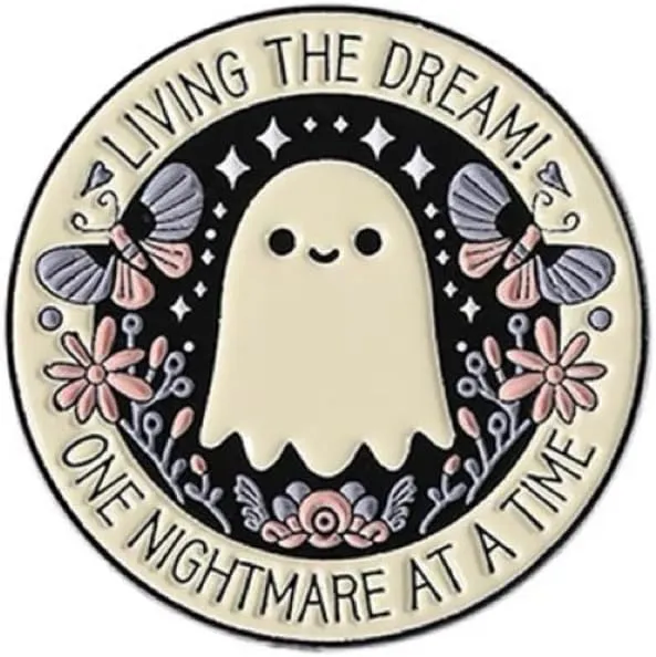 Enamel Pins for Backpacks Bag Hat Jacket Cute Stuff for Girl Women Button Pins Bag Charm LIVING THE DREAM