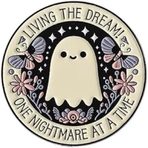 Enamel Pins for Backpacks Bag Hat Jacket Cute Stuff for Girl Women Button Pins Bag Charm LIVING THE DREAM