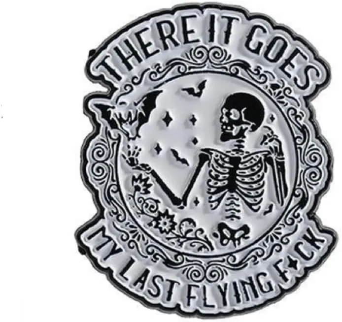 Enamel Pins for Backpacks Bag Hat Jacket Cute Stuff for Girl Women Button Pins Bag Charm Skull THERE IT GOES
