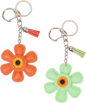 eZAKKA Leather Bag Charm Keychains for Women Wallets, Handbags
