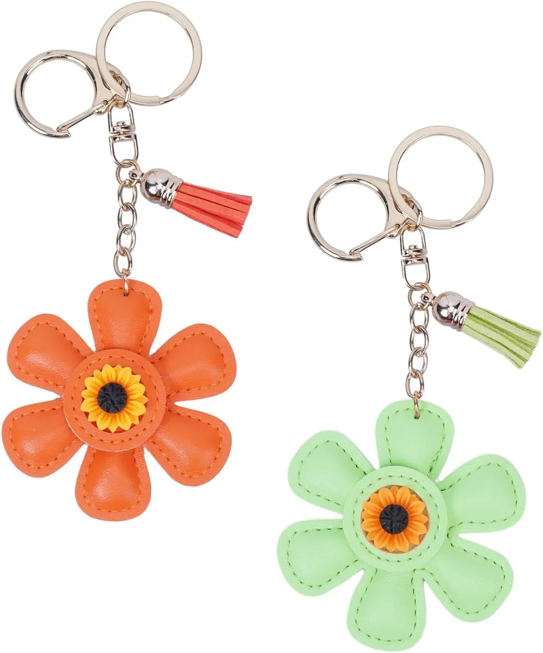 eZAKKA Leather Bag Charm Keychains for Women Wallets, Handbags