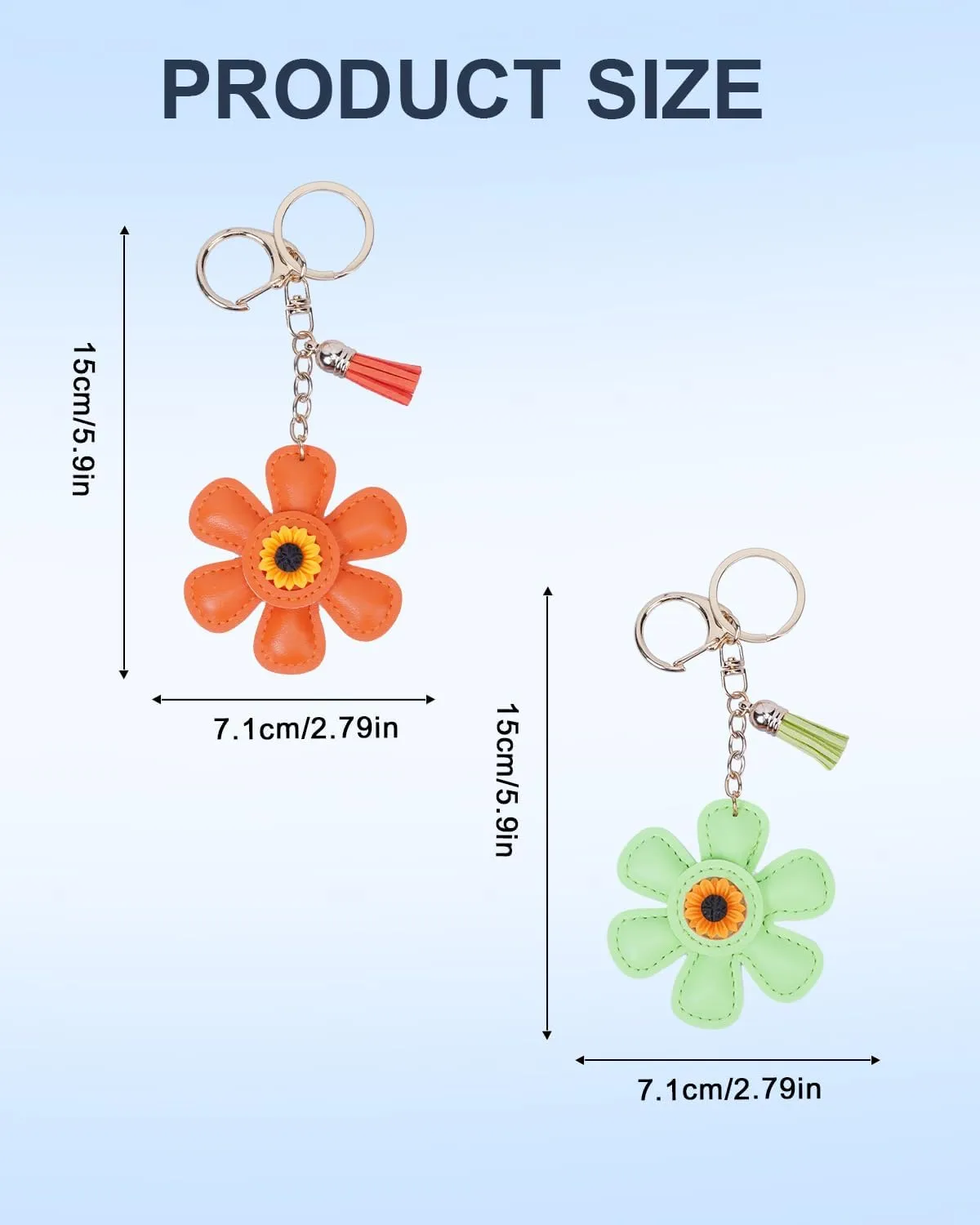 eZAKKA Leather Bag Charm Keychains for Women Wallets, Handbags