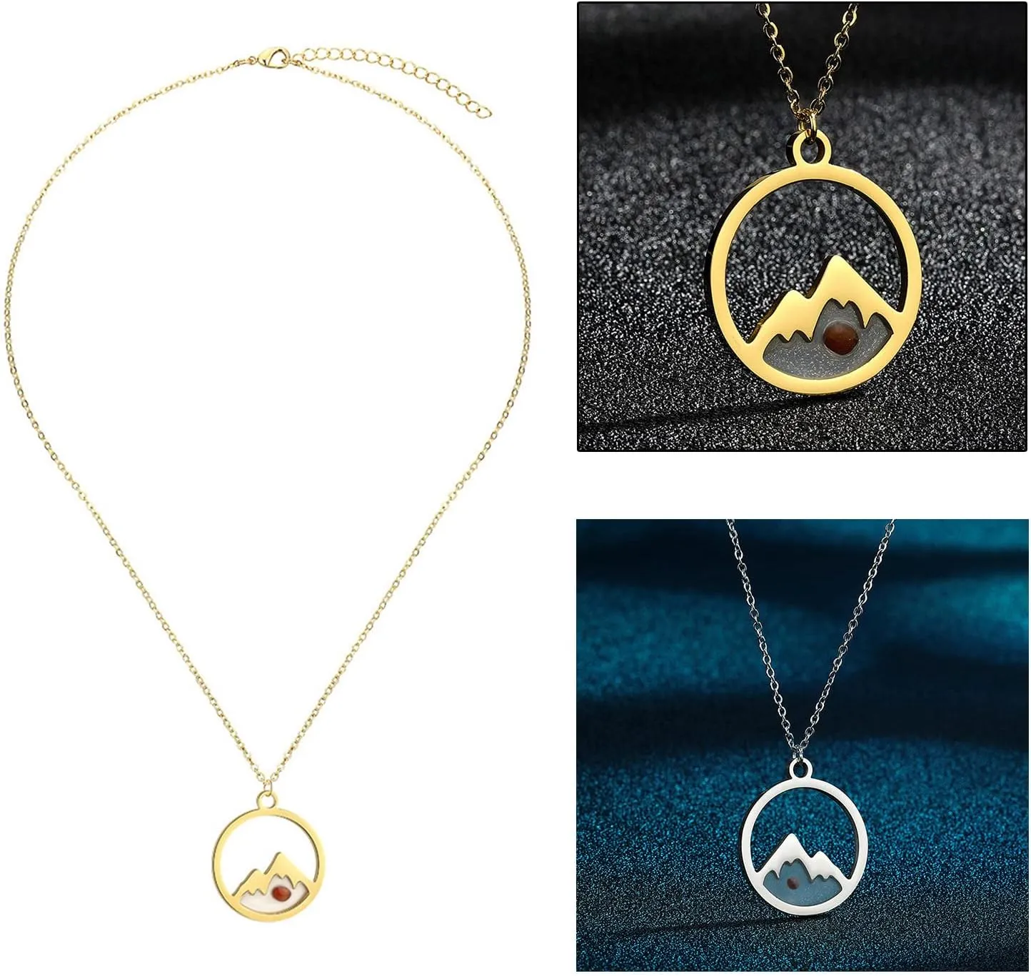 Faith Can Move Mountains Necklace Stainless Steel Silver Gold Plated Tiny Mustard Seed Religious Jewelry Christian Gifts