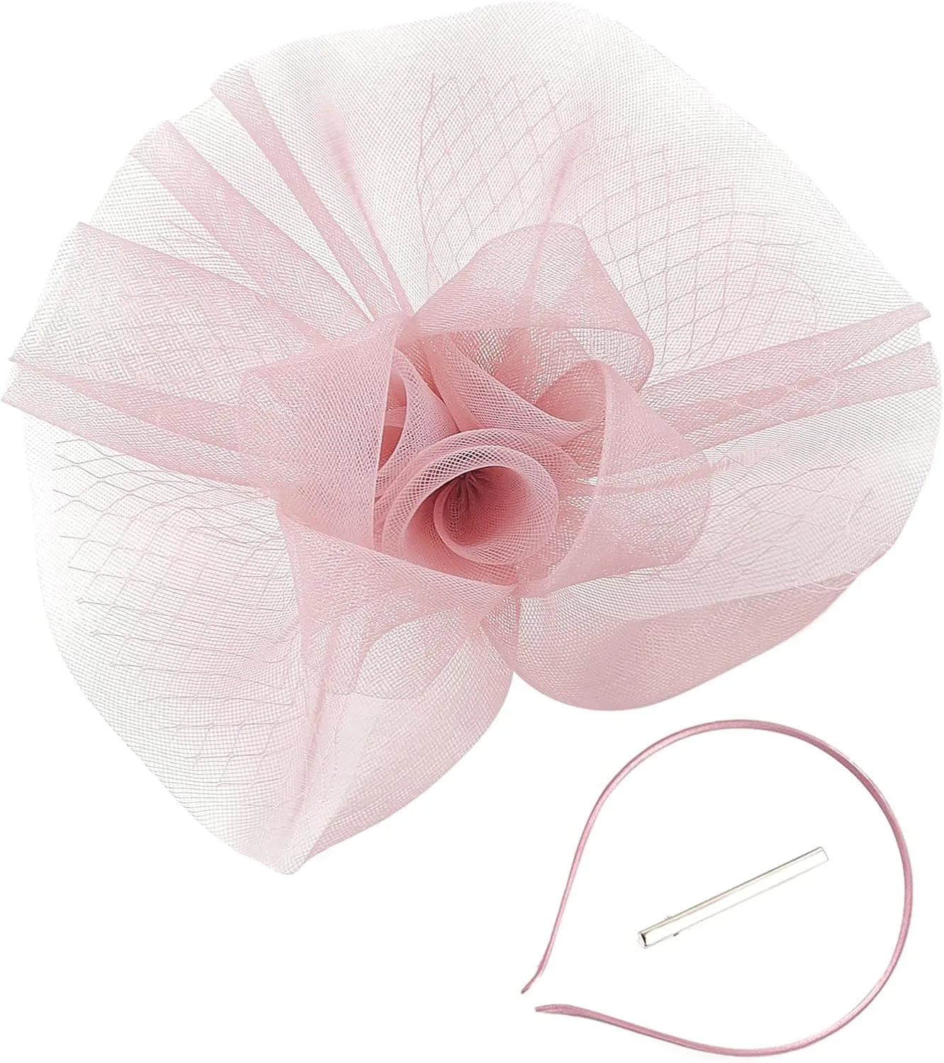 Fascinator Hats for Women Tea Party Hats and Gloves Pearl Jewelry Set Derby Hat for Cocktail Wedding