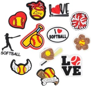 Felvjiaa Softball Football Golf Sports Shoe Charms PVC Shoe Jewelry Decoration,Accessories Pins for Boys Girls and Teens Party Favors Birthday Gifts