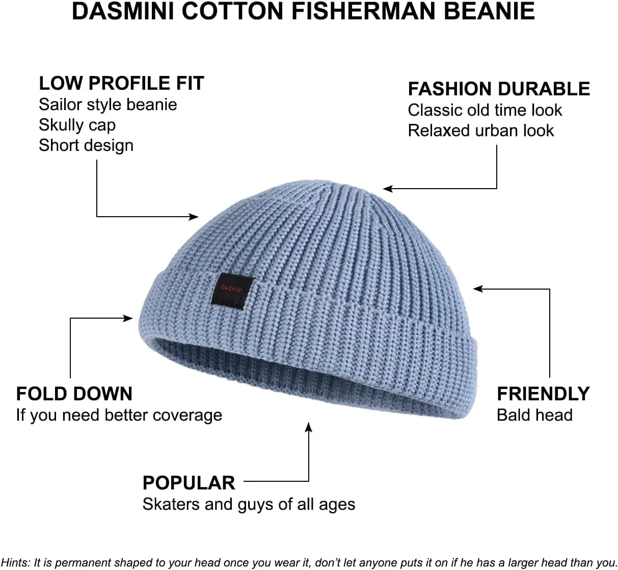 Fisherman Beanie Hats for Men Women,Knit Trawler Skull Cap,Watch Cap,Spring Fall Winter Warm Short Hats