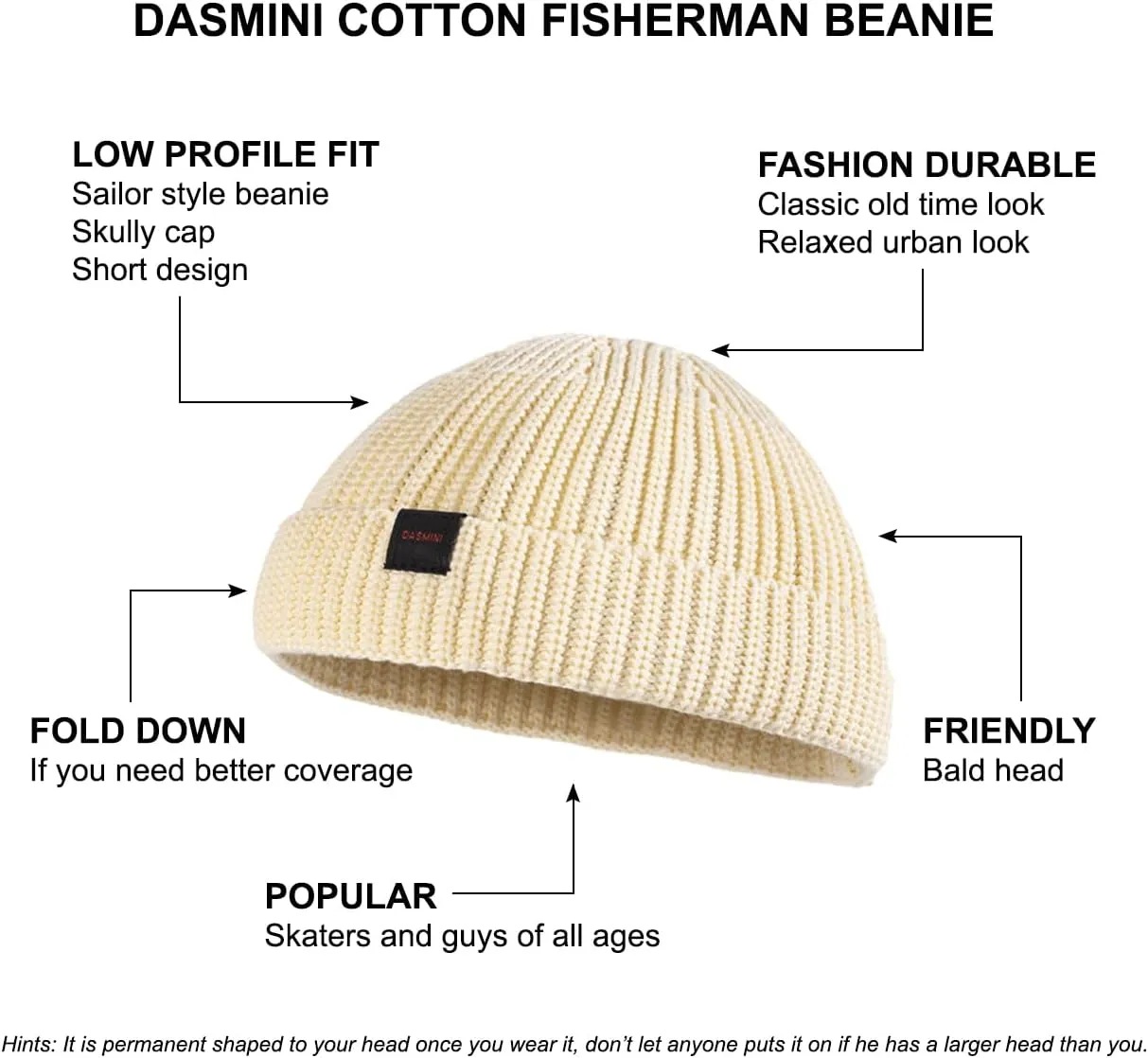 Fisherman Beanie Hats for Men Women,Knit Trawler Skull Cap,Watch Cap,Spring Fall Winter Warm Short Hats