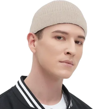 Fisherman Beanie Hats for Men Women,Wool Knit Trawler Skull Cap,Watch Cap,Spring Fall Winter Warm Short Hats