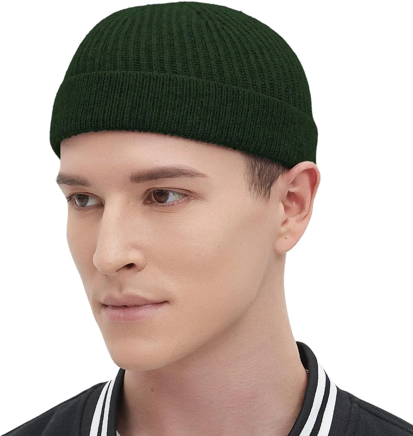 Fisherman Beanie Hats for Men Women,Wool Knit Trawler Skull Cap,Watch Cap,Spring Fall Winter Warm Short Hats