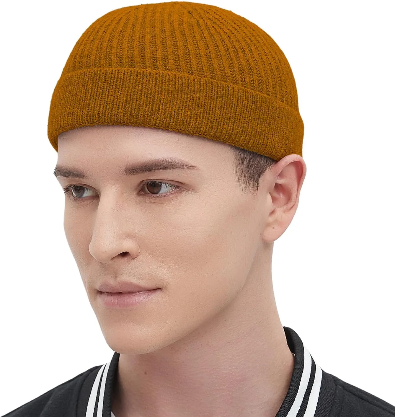 Fisherman Beanie Hats for Men Women,Wool Knit Trawler Skull Cap,Watch Cap,Spring Fall Winter Warm Short Hats