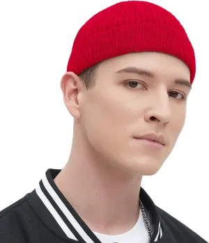 Fisherman Beanie Hats for Men Women,Wool Knit Trawler Skull Cap,Watch Cap,Spring Fall Winter Warm Short Hats