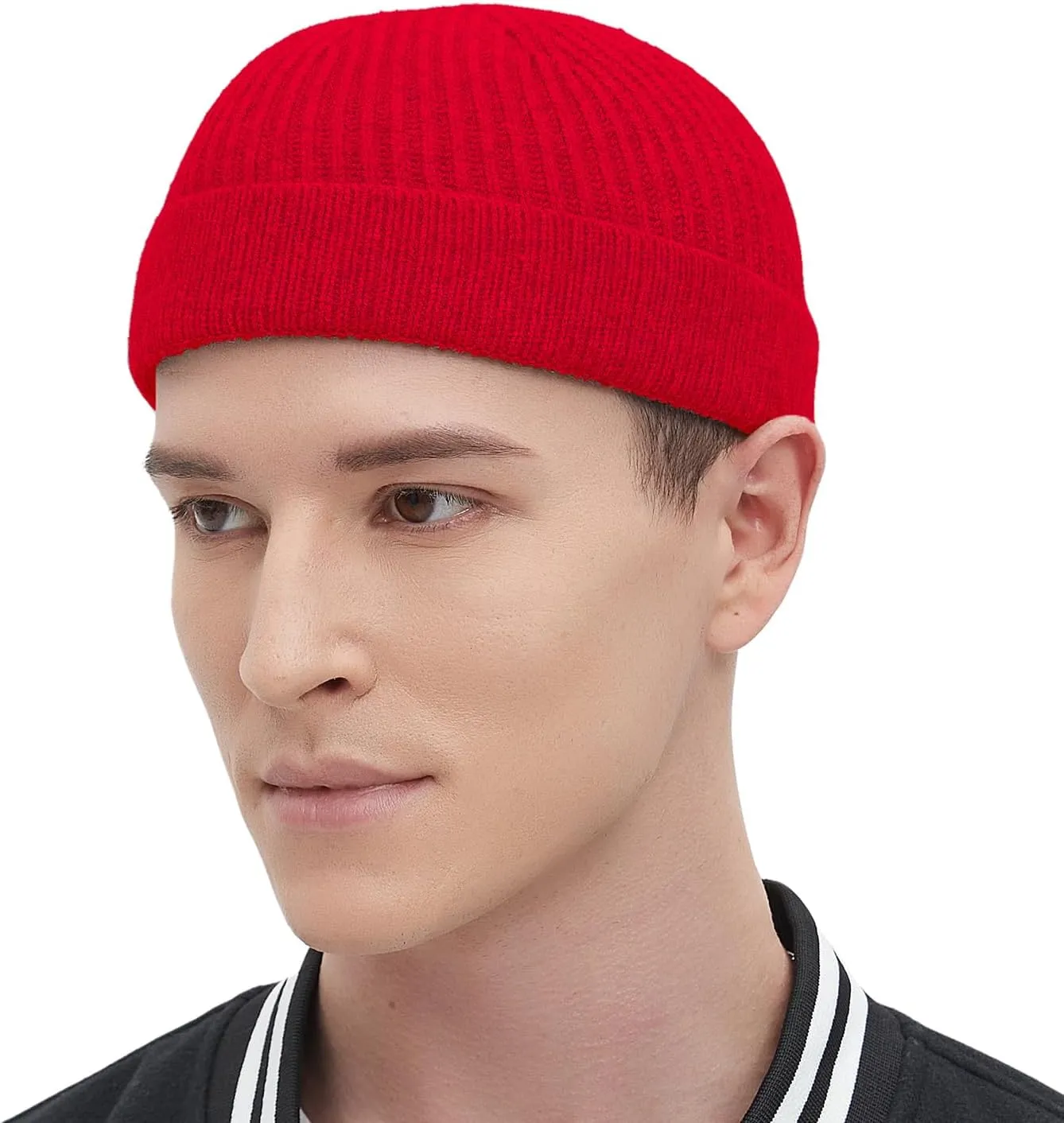 Fisherman Beanie Hats for Men Women,Wool Knit Trawler Skull Cap,Watch Cap,Spring Fall Winter Warm Short Hats