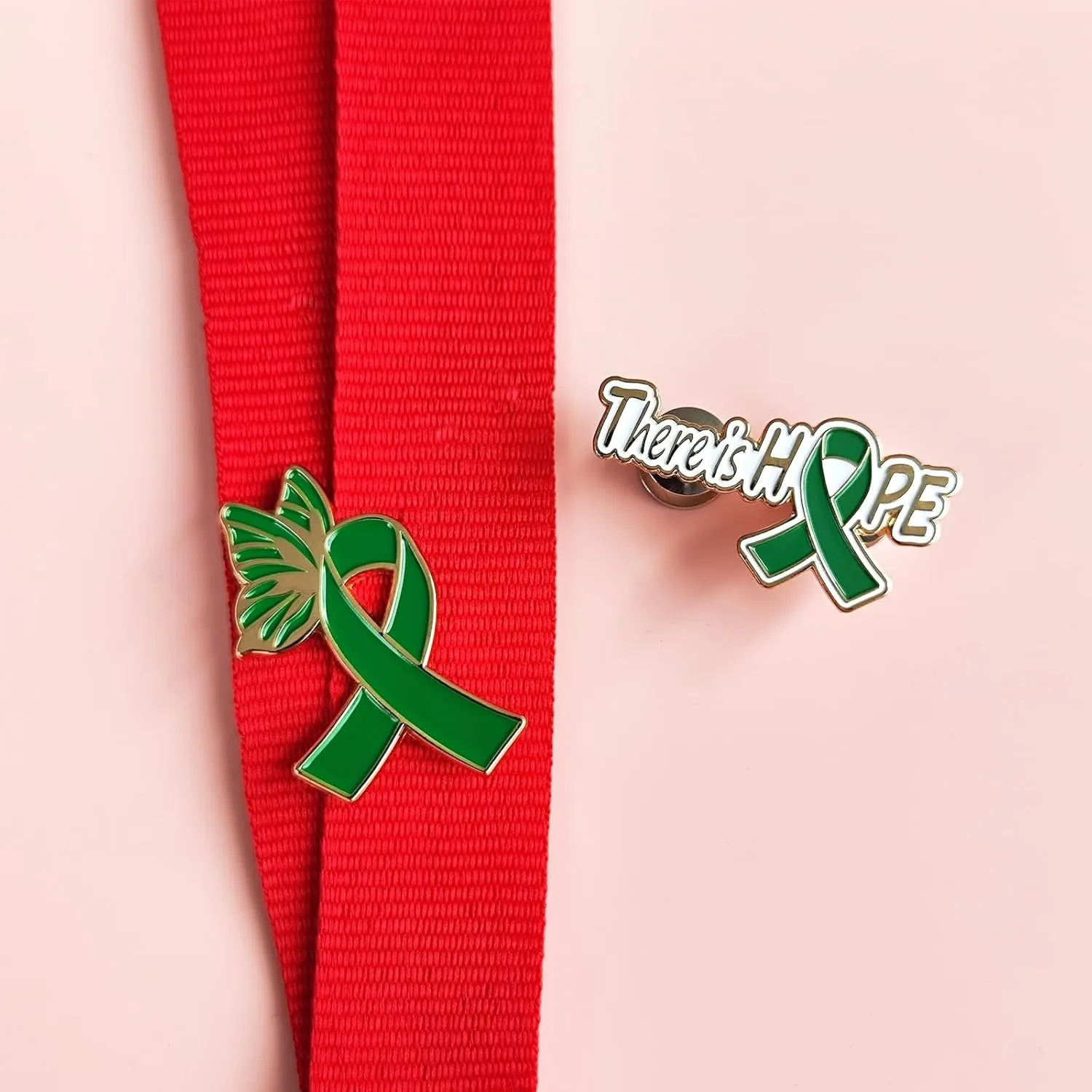 For Ribbon Pin Awareness Items There is Hope Enamel Lapel Pin Love Brooch Badge for Backpacks Hats Bags Clothes Decoration