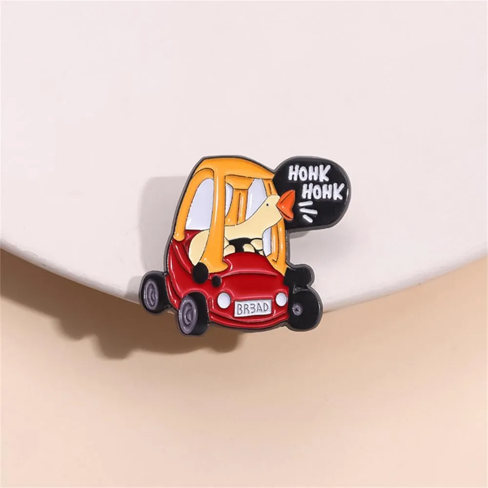 Funny Goose Enamel Lapel Pin Cute Creative Cartoon Animal Silly Goose Brooch Bags Jackets Hats Accessories for Women Men