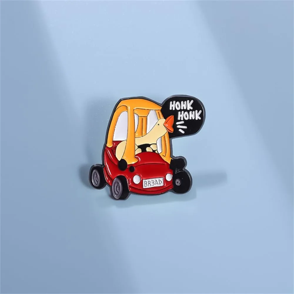 Funny Goose Enamel Lapel Pin Cute Creative Cartoon Animal Silly Goose Brooch Bags Jackets Hats Accessories for Women Men