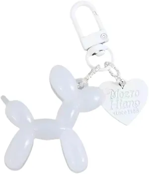 Fuqimanman2020 Jelly Balloon Dog Keychain for Women Cute Keychain Accessories for Car Keys Bags