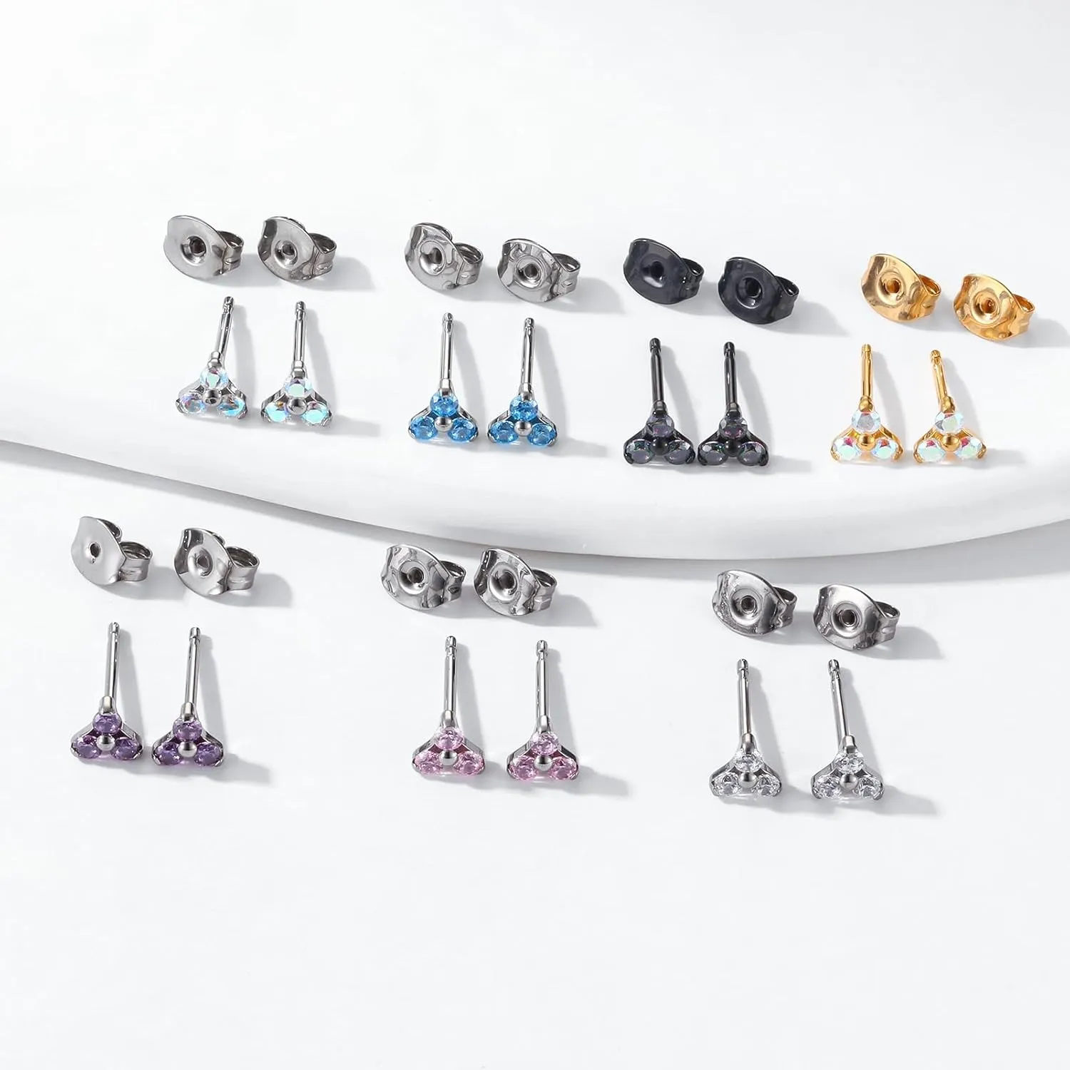 G23 Titanium Hypoallergenic Earrings Studs F136 Implant Grade Titanium Jewelry for Sensitive Ears