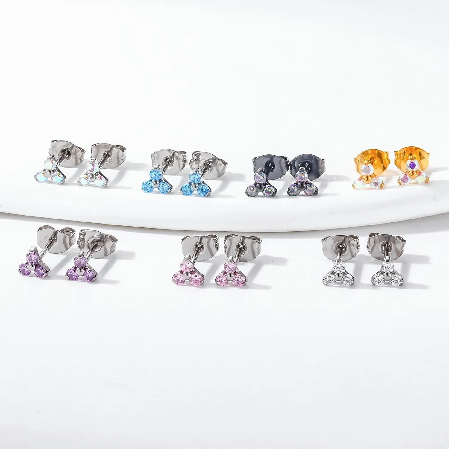 G23 Titanium Hypoallergenic Earrings Studs F136 Implant Grade Titanium Jewelry for Sensitive Ears