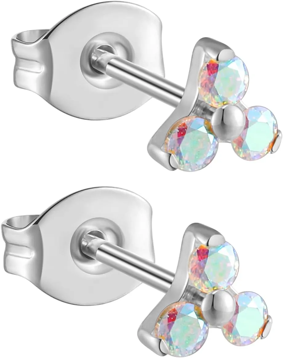G23 Titanium Hypoallergenic Earrings Studs F136 Implant Grade Titanium Jewelry for Sensitive Ears