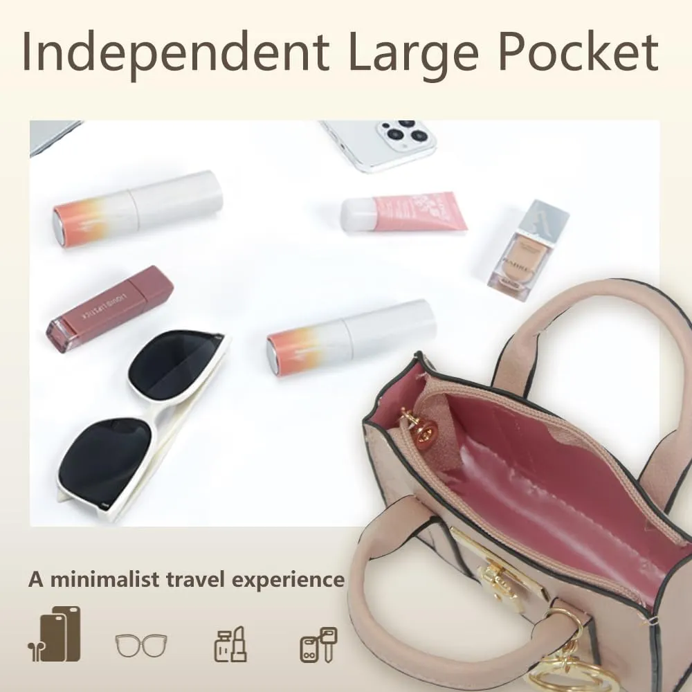 Geerlaqaly mini handbag Keychain, lychee patterned leather,accessories for women's wallets,hold lipstick, headphones, coins