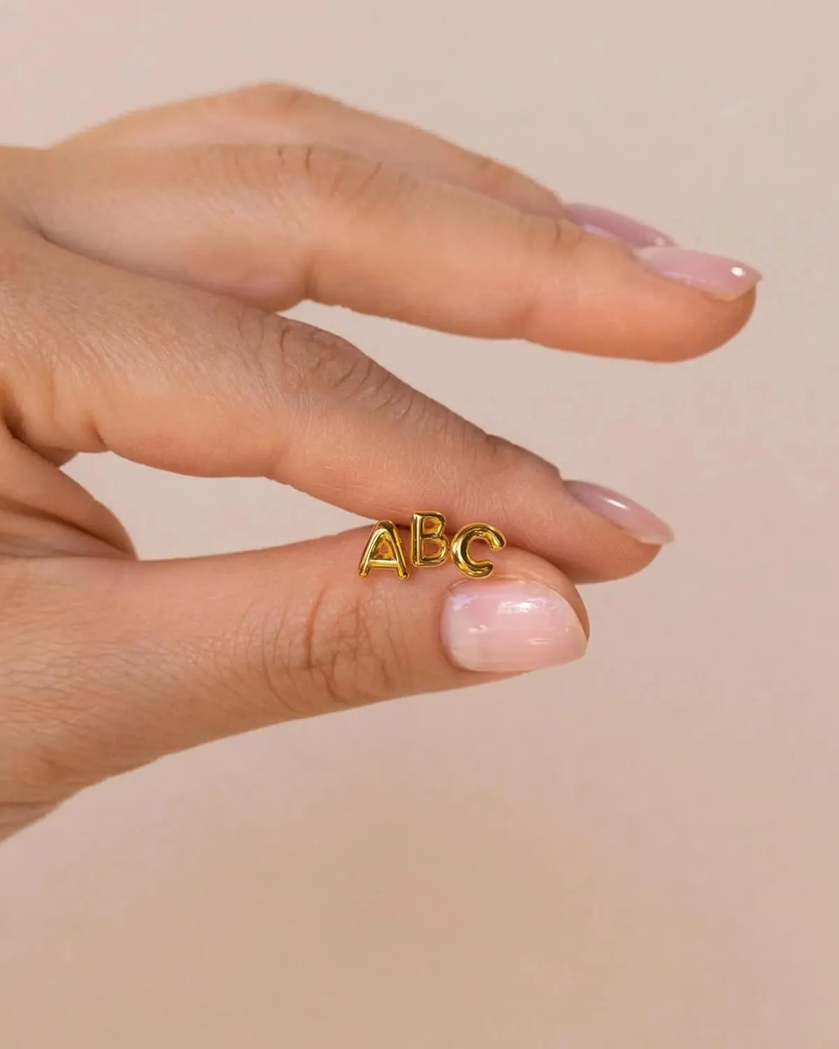 Gold Earrings for Women 14K Gold Initial Letter Stud Earrings Trendy Simple Tiny Small Minimalist Dainty Cute Hypoallergenic Initial Earrings Jewelry Gifts