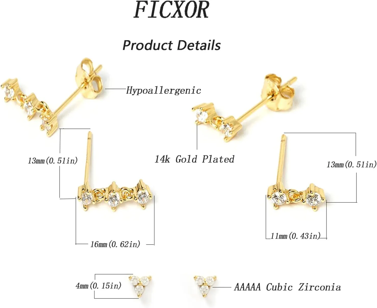 Gold Hoop Earrings for Women, Dainty Stud and Pearl Earring Set, Hypoallergenic Cartilage Earrings for Multiple Piercing, Small Trendy Jewelry