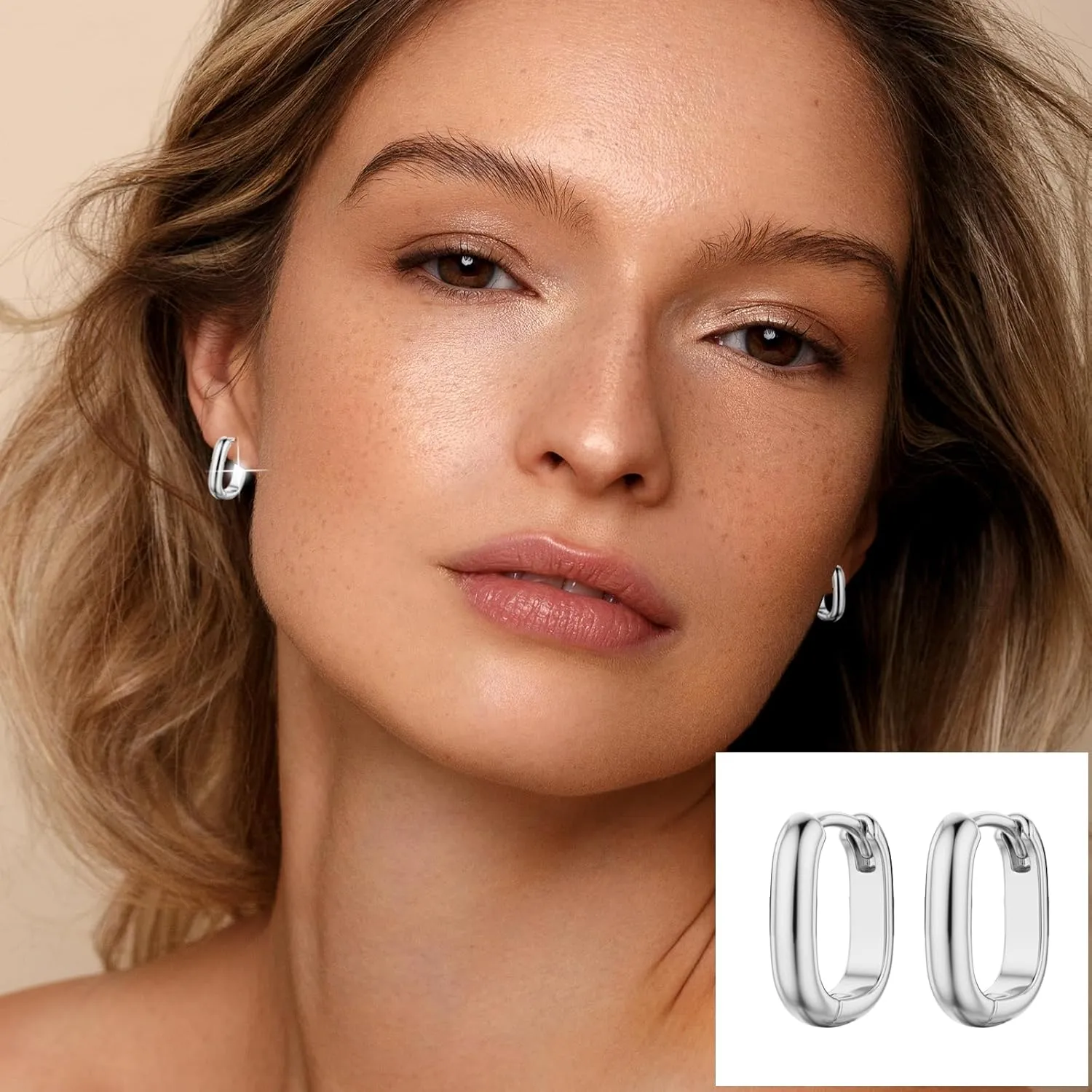 Gold Hoop Earrings Set - 3 Pairs Small and Lightweight, Hypoallergenic Huggie Hoops for Women and Men