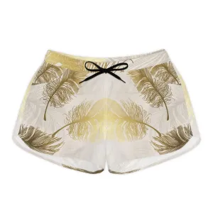 Golden Feathers - Inovax Women's Casual Shorts
