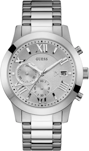 GUESS Men's Stainless Steel Gunmetal Chronograph Bracelet Watch