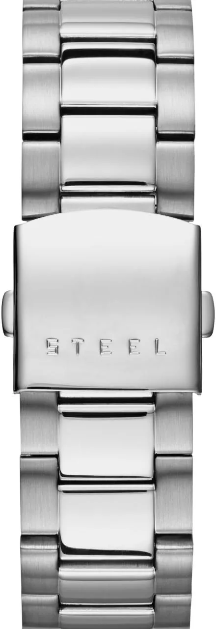 GUESS Men's Stainless Steel Gunmetal Chronograph Bracelet Watch