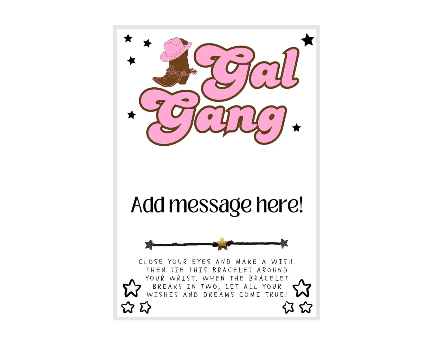 Happy Galenitne's Day, Galentines Day Gift, Galentine Wish Bracelet, Gal Pal Friend Wish Bracelet, Galentine Party Favor, Celebrate Friendship, Bestie Wish Bracelet, Make A Wish, Galentine's Day Gift