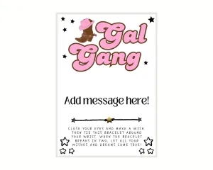 Happy Galenitne's Day, Galentines Day Gift, Galentine Wish Bracelet, Gal Pal Friend Wish Bracelet, Galentine Party Favor, Celebrate Friendship, Bestie Wish Bracelet, Make A Wish, Galentine's Day Gift